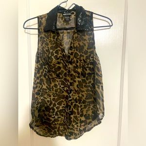 Cheetah Print Blouse